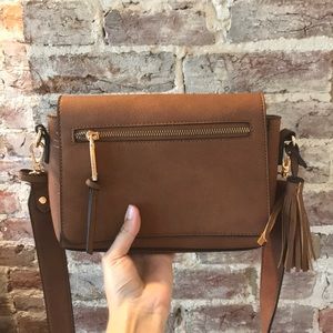 FREE PEOPLE brown faux leather bag